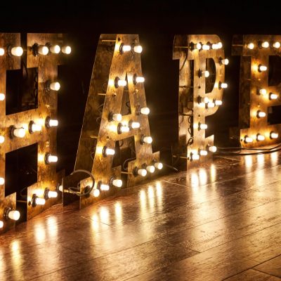 Ghost Entertainments for Weddings & Special Occasions Light Up Letters
